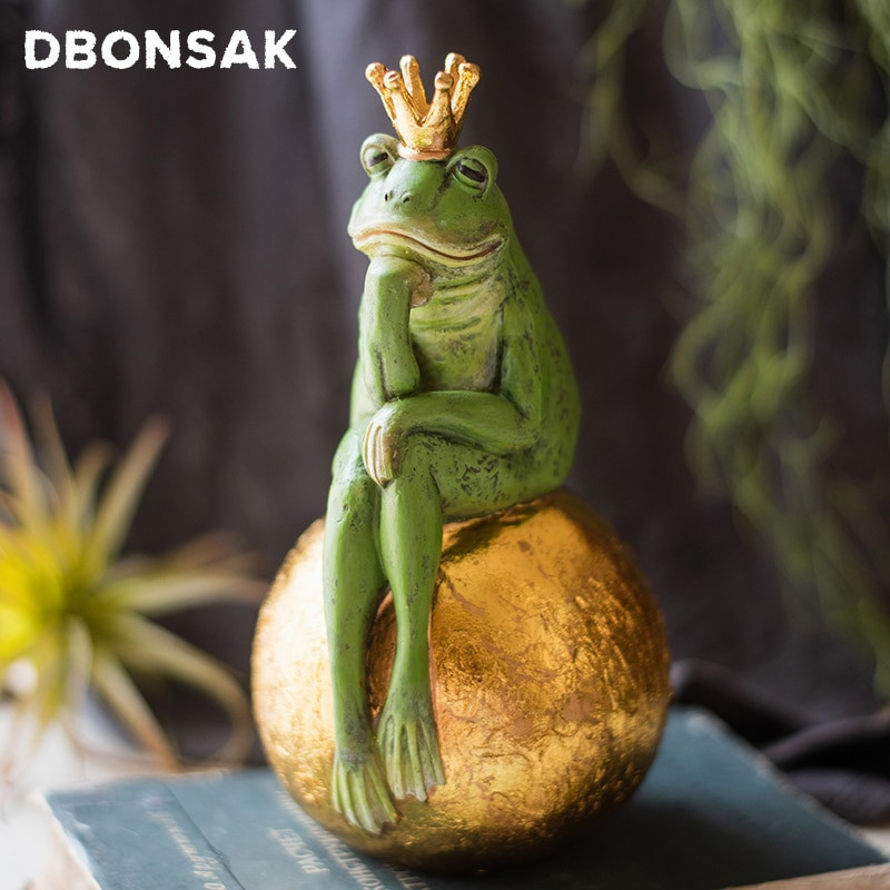 Kreslená anime socha žabieho princa princeznej dekorácie víly zo živice socha remeslá zariadenie obývačka detská izba dekorácia
