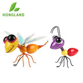 Fém hangya szitakötő készlet kerti szobor szobor fal medál asztali udvar dísze