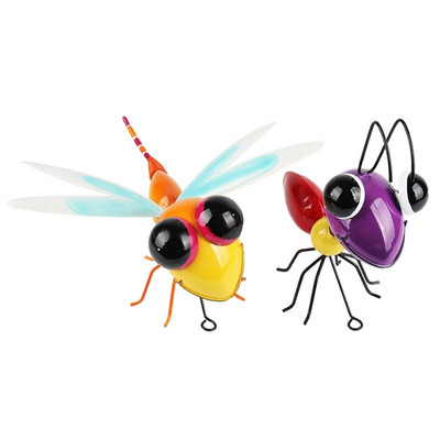 Fém hangya szitakötő készlet kerti szobor szobor fal medál asztali udvar dísze