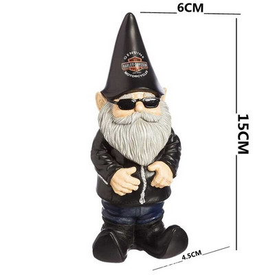Dervos nykštukų statulos Juokingi papuošalai Namų sodo puošmena Rankų darbo darbastalio gnomų apdaila Kiemo parko vilos baldai