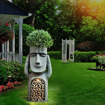 Πασχαλινά αγάλματα κήπου Ρητίνη Δείτε Ακούστε Μιλήστε Όχι Κακό Στολίδια Εξωτερικού Κήπου Ηλιακό Γλυπτό Σπιτιού Διακόσμηση Γλυπτά