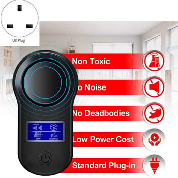 AFBC 3X Ultrasonic Pest Repeller Ηλεκτρονικό εντομοαπωθητικό για εσωτερικούς χώρους βύσμα Pest Anti Cockroaches/Mouse UK Plug