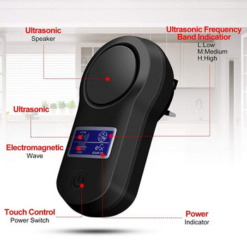 AFBC 3X Ultrasonic Pest Repeller Ηλεκτρονικό εντομοαπωθητικό για εσωτερικούς χώρους βύσμα Pest Anti Cockroaches/Mouse UK Plug