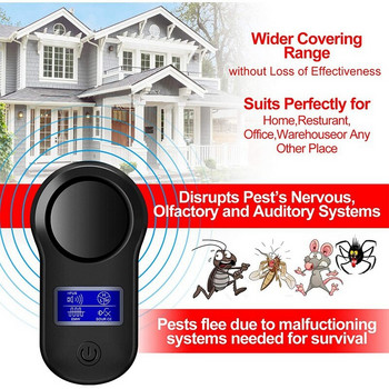 3X Ultrasonic Pest Repeller Ηλεκτρονικό εντομοαπωθητικό για εσωτερικούς χώρους βύσμα Pest Anti Cockroaches/Mouse UK Plug