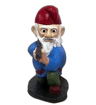 Sodo nykštuko ornamentas Juokingas skulptūros dekoras Animacinio filmo karo nykštuko skulptūra vidaus lauke namams Kūrybinė dovana sodo statula