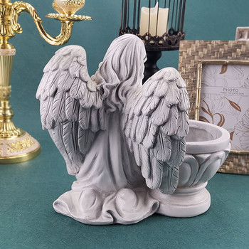 Класически американски стил Молещ се ангел Саксия Декорация Саксия Градински ангел Поставка за сукулентни саксии