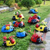 Imuliacija gyvūnų sodo dekoravimas boružės gėlių vazonų dekoravimas Kūrybinis vazoninis augalų sodas lauko dekoravimas kraštovaizdžio amatai