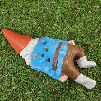 Ρητίνη Naughty Gnome Νάνος Διακόσμηση Κήπου Άγαλμα Γέρος Bark Πρόσωπο φάντασμα Νεράιδα Στολίδι Πασχαλινό Υπαίθριο Δημιουργικό στηρίγματα Χειροτεχνίες