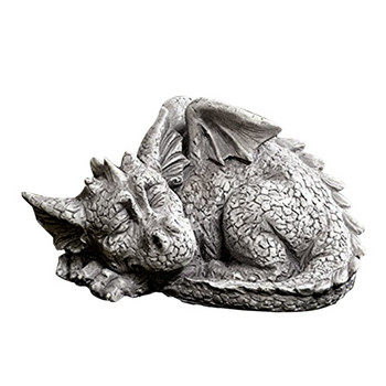 Dragon Baby Garden Statue Очарователен сън Портрет Декорация Dragon Resin Sculpture for Outdoor Garden Ornament Home Decor Gift