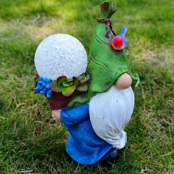 Garden Gnome άγαλμα ηλιακό φωτιστικό γκαζόν Τέχνη ρητίνης ξωτικό Γλυπτό Φωτισμός ηλιακή ενέργεια LED διακοσμητικό φως εξωτερικού χώρου