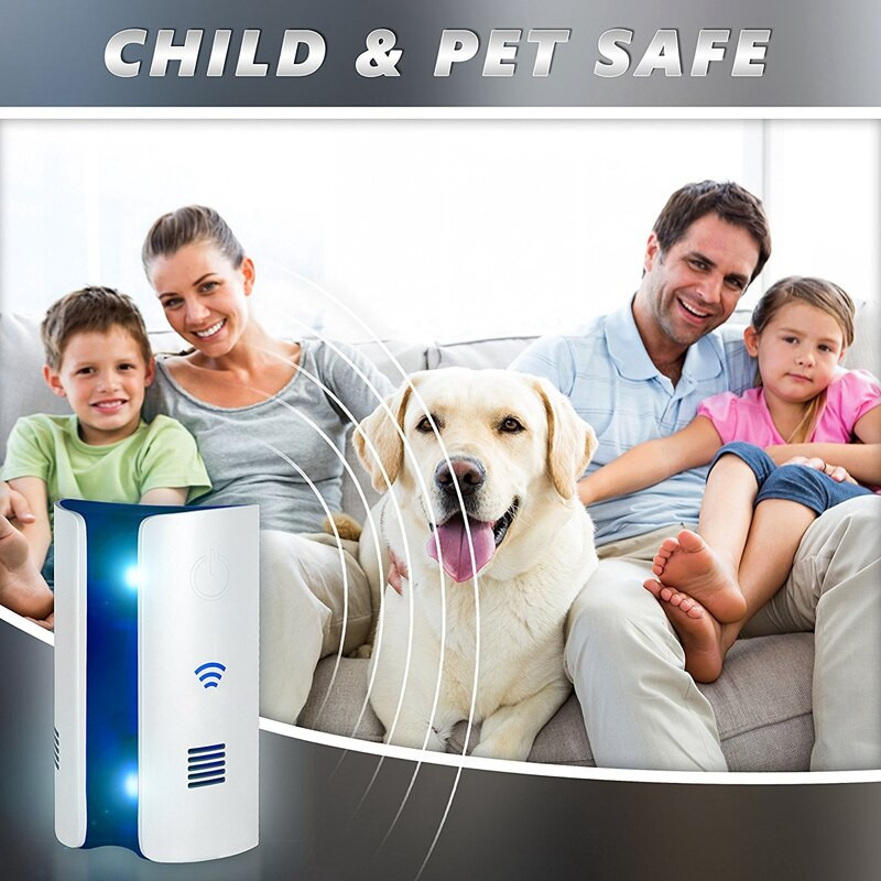 3x ultrahangos elektromágneses kártevőirtó védelem, dugaszolható otthoni beltéri és kültéri riasztó (US Plug)