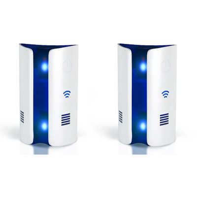 2X ultragarsinis elektromagnetinis kenkėjų atbaidymo kontrolė, prijunkite namų vidaus ir lauko repelentą (US kištukas)