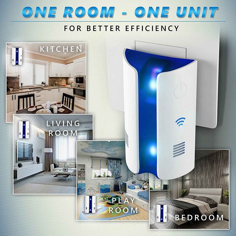 2X ultragarsinis elektromagnetinis kenkėjų atbaidymo kontrolė, prijunkite namų vidaus ir lauko repelentą (US kištukas)