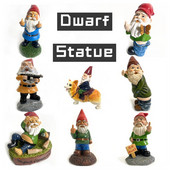 Záhradná socha trpaslíka, škriatok, živica, kreatívny model, socha, vtipná roztomilá miniatúrna rozprávková hračka, figúrka, sviatočné darčeky, dekorácie, remeslá