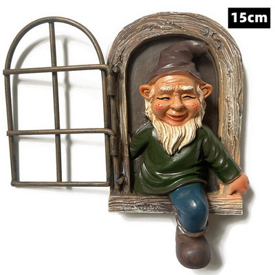 Záhradná socha trpaslíka, škriatok, živica, kreatívny model, socha, vtipná roztomilá miniatúrna rozprávková hračka, figúrka, sviatočné darčeky, dekorácie, remeslá