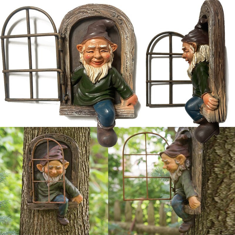 Záhradná socha trpaslíka, škriatok, živica, kreatívny model, socha, vtipná roztomilá miniatúrna rozprávková hračka, figúrka, sviatočné darčeky, dekorácie, remeslá