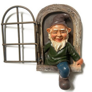 Vrt Peeker Dvorište Umjetnička skulptura Elf Out The Door Stablo Minijature Ornamenti Rekviziti Rukotvorine za dom Uređenje vrta Vani