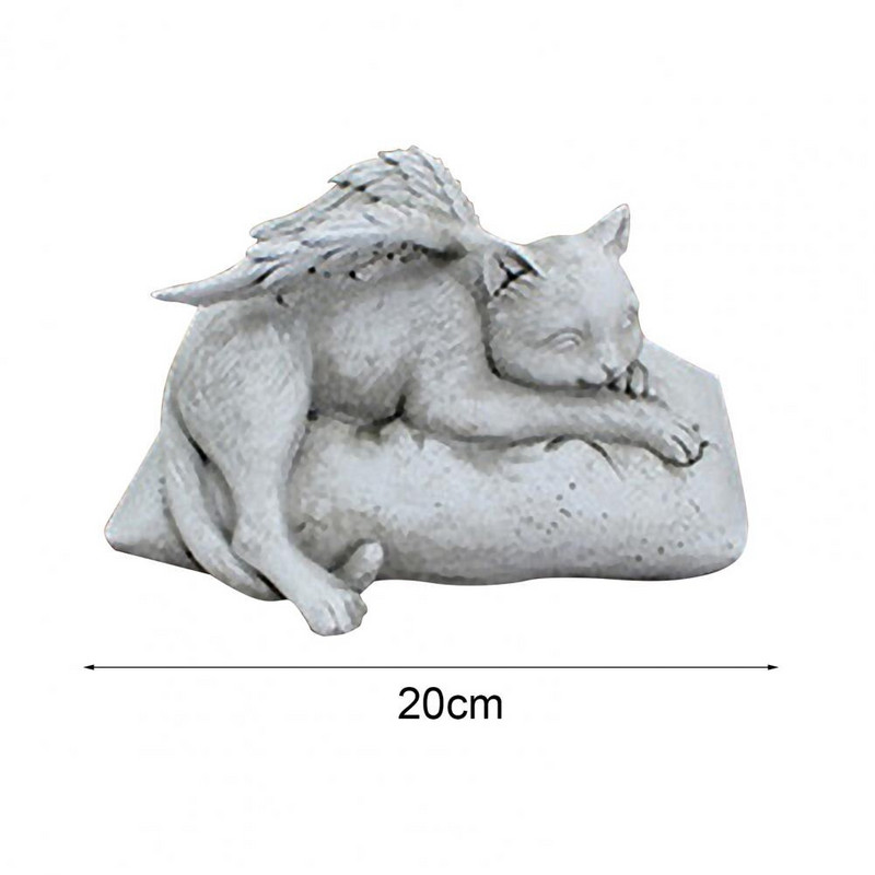 Angelo šuns katės statulos modelis Dervos sodas Puikus meistriškumas Šuns katės skulptūros papuošalas kiemo namų dekoravimui