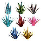 Simuliacinis menas agavos augalų papuošalai „pasidaryk pats“ kaimiška metalinė skulptūra lauko kiemo kiemui sodo dekoravimui Stakes veja