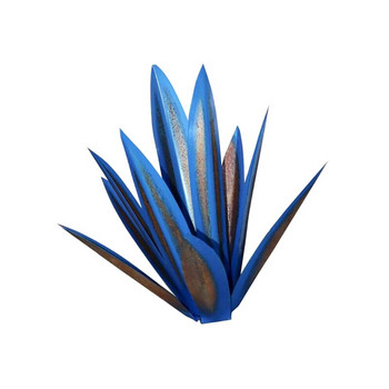 Simulation Art Agave Plant Ornaments DIY Rustic Metal Sculpture for Outdoor Patio Yard Garden Decoration Stakes Lawn