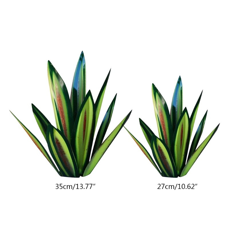 Simuliacinis menas agavos augalų papuošalai „pasidaryk pats“ kaimiška metalinė skulptūra lauko kiemo kiemui sodo dekoravimui Stakes veja