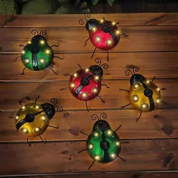 Ηλιακό φως LED για αυλή Landscape Outdoor Ladybug Ηλιακό φωτιστικό κήπου Αίθριο Στολίδι Αδιάβροχο Αντιδιαβρωτικό