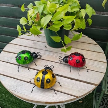 Ηλιακό φως LED για αυλή Landscape Outdoor Ladybug Ηλιακό φωτιστικό κήπου Αίθριο Στολίδι Αδιάβροχο Αντιδιαβρωτικό