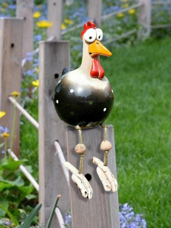 Kiemo meno dekoras Vištienos sodas Vejos kištukas Vištos Gaidžio papuošalai Vištos Paukščių statulos Kraštų sėdynės Vidaus Lauko Kieme dekoracijos