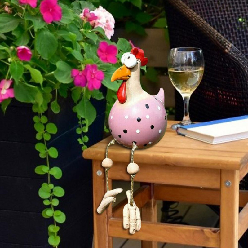 Kiemo meno dekoras Vištienos sodas Vejos kištukas Vištos Gaidžio papuošalai Vištos Paukščių statulos Kraštų sėdynės Vidaus Lauko Kieme dekoracijos