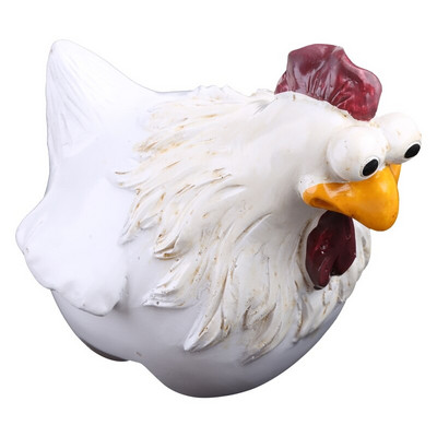 C9GA dervos gaidžio statula Gyvūno figūrėlės skulptūra darbalaukyje meno amatų ornamentas, skirtas vidaus lauko sodo kiemo tvoros dekoravimui