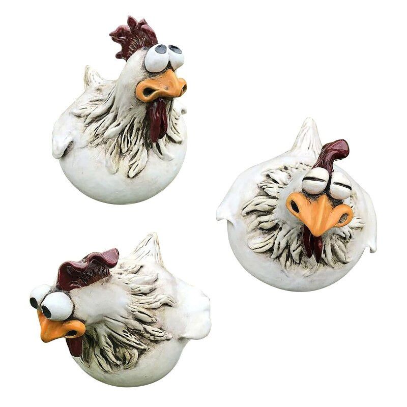 C9GA dervos gaidžio statula Gyvūno figūrėlės skulptūra darbalaukyje meno amatų ornamentas, skirtas vidaus lauko sodo kiemo tvoros dekoravimui