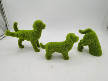 Διακοσμητικό σκυλί που κατουρεί τοπιάρι Flocking Dog Sculpture Άγαλμα χωρίς ποτέ να κλαδέψετε ή να ποτίσετε Διακοσμητικό κατοικίδιο διακοσμητικό κήπου