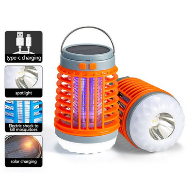 Kültéri kempinglámpás LED-es zseblámpa USB szúnyog lámpa rovarölő védőzár Háztartási csendes szúnyogriasztó