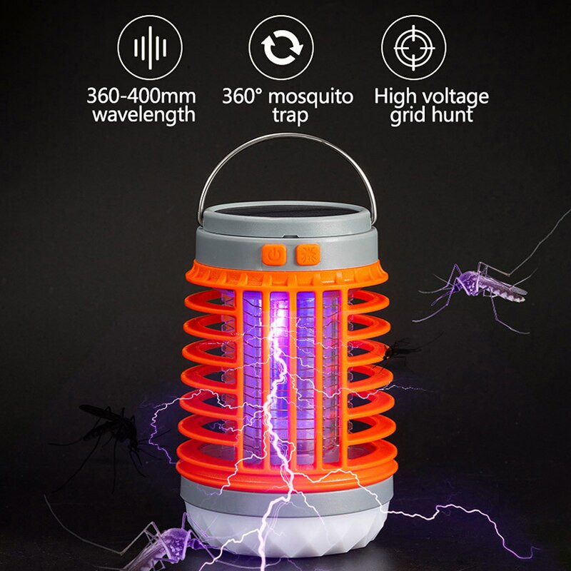 Vonkajšie kempingové lampáše LED baterka USB lampa proti komárom zabijak hmyzu Zapper domácnosť tichý repelent proti komárom