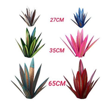 27/35/65CM DIY Metal Agave Plants Tequila Art Crafts Στολίδι Ρουστίκ Γλυπτό αυλής κήπου Αξεσουάρ διακόσμησης σπιτιού εξωτερικού χώρου