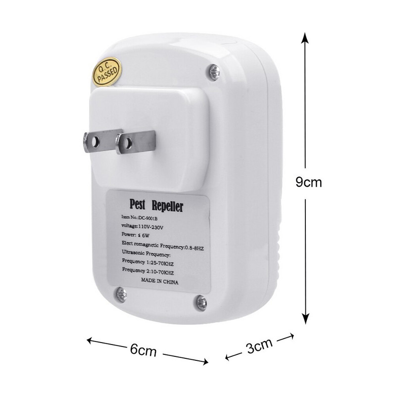 Pasca na šváby, zástrčka EU/US 110-240V/5W, elektronický ultrazvukový odpudzovač škodcov, zabijak myší