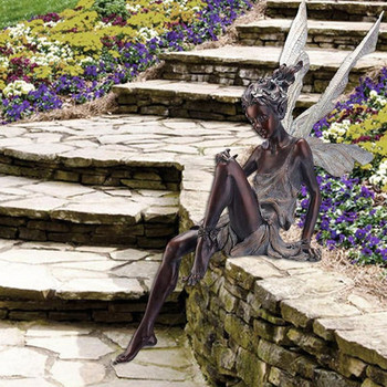 1 τεμ. Fairy Sitting Κήπος Άγαλμα Ρητίνη Χειροτεχνία Διακόσμηση Αξεσουάρ Σπίτι Στολίδι Διακόσμηση Εξωραϊσμού Διακόσμηση γκαζόν πίσω αυλής