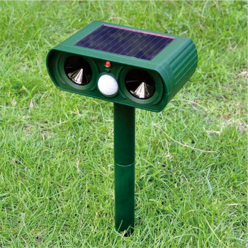 1/2 τμχ Solar Power Ultrasonic Animal Repeller Deterrent Dog Cat Bird Sonic Motion Repeller Foxes Gardening Repeller Απωθητικό