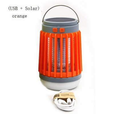 2 az 1-ben LED-es USB napelemes szúnyogölő lámpa Protable lámpás kültéri fény rovarrovar szúnyogcsapda Moskito Camping