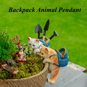 Naujas mielas kačių šunų kabantis puodelis dervos dekoras Gyvūnų gėlių krepšelio krašto dekoras, skirtas sodo dizainui vazoniniai augalai Hugger ornamentas