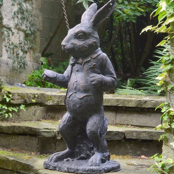 Η Αλίκη στη Χώρα των Θαυμάτων Διακοσμήσεις Κήπου Νεράιδα Ρητίνη Alice White Rabbit Mad Hatter Cheshire Cat Figurine Garden άγαλμα για την αυλή