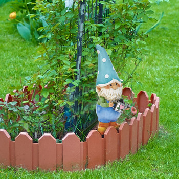 Διακόσμηση αγάλματος κήπου Gnome Funny Gnomes Figurines Watering Suower Εξωτερική διακόσμηση για στολίδια βεράντας γκαζόν στην αυλή
