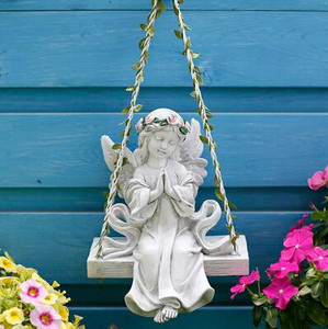 Pasakų sodo sūpynės angelų mergaičių dervos statulos Feng shui lauko nakvynės namuose Papuošalai Amatai Namų kiemas Balkonas Priedai Dekoracija