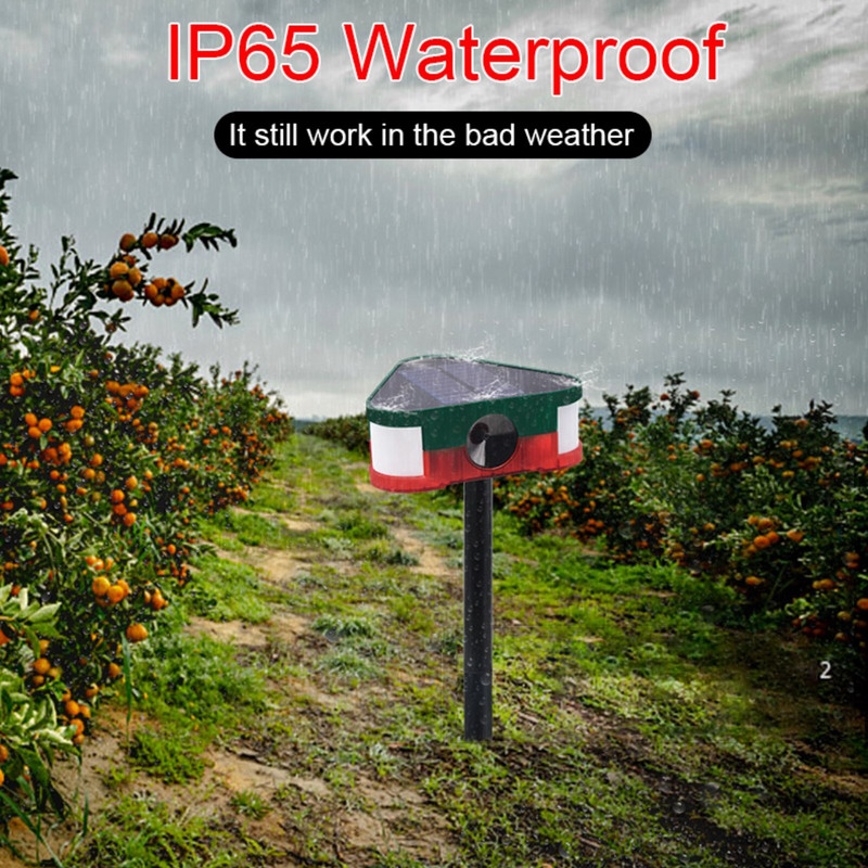 Saulės gyvūnų atbaidiklis Ultragarsinis kenkėjus atbaidantis vabzdžių paukščių atbaidymo judesio jutiklis skirtas lauko sodo atbaidymo kenkėjams kontrolei