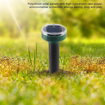 2 τμχ/σετ Solar Powered Ultrasonic Rat Repeller Snake Rodent Repeller for Outdoor Lamp Yard Garden Sonic Mole Pest Control