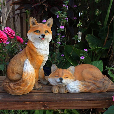 Sodo imitacija Lapės dervos papuošalai Menas Kiemo veja Darželis Figūrėlės Įrengimas Lauko Parkas Balkonas Skulptūra Amatai