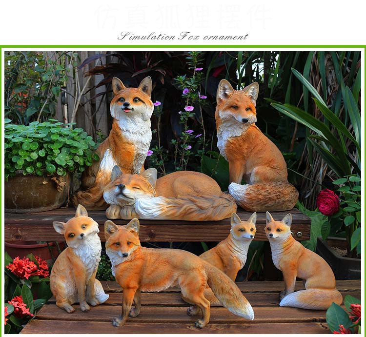 Sodo imitacija Lapės dervos papuošalai Menas Kiemo veja Darželis Figūrėlės Įrengimas Lauko Parkas Balkonas Skulptūra Amatai