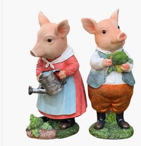 Patoralus animacinis filmas Kiaulės dervos statula Papuošalai Lauko Sodo Prekės Figūrėlės Dekoracija Kiemas Balkonas Skulptūra Priedai