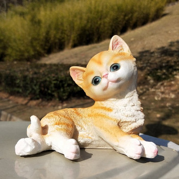 Psatoral Simulation Γλυπτό με ρητίνη ζώου γάτας Βίλα Κήπος Τοπίο Στολίδια Χειροτεχνία Αυλή Μπαλκόνι Ειδώλια Διακόσμηση