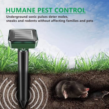 1/2/4Pcs Solar Ultrasonic Repeller Spike Mouse Gopher Mole Pest Rodent Repeller for Outdoor Farm Garden Accessories